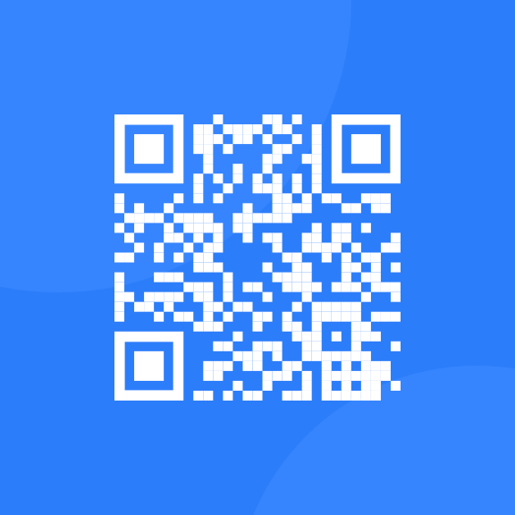 white-blue QR code